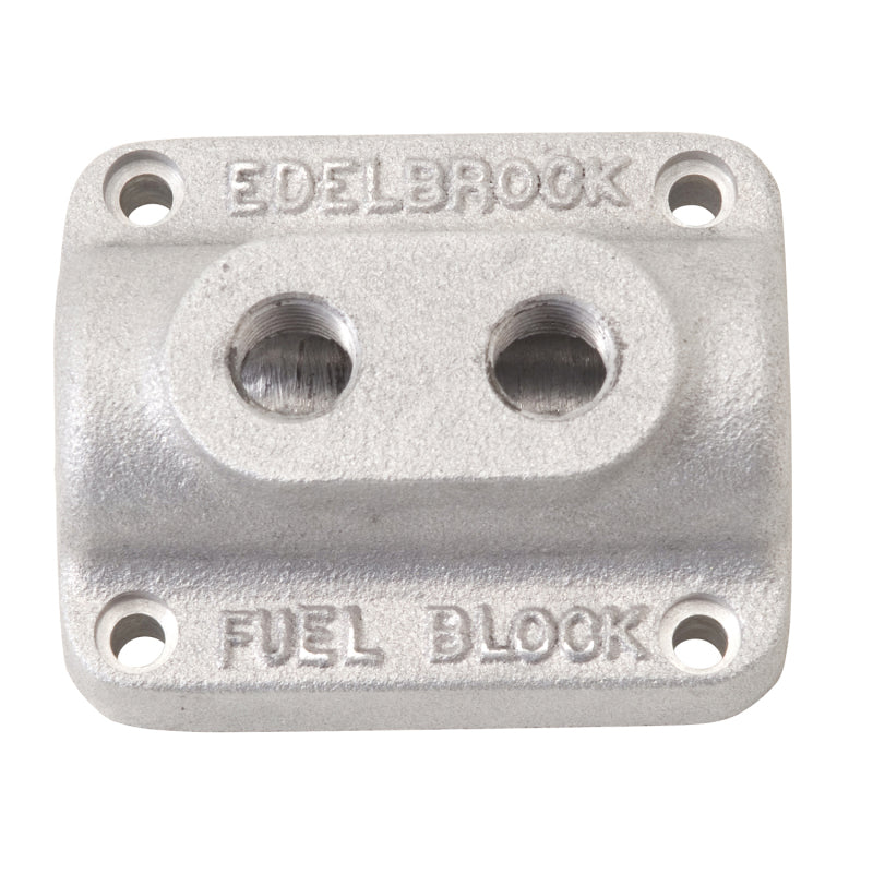 Edelbrock 1280 Fuel Block Dual Carburetor As Cast