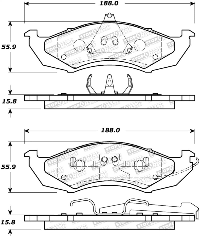 Stoptech 308.0417 Street Brake Pads