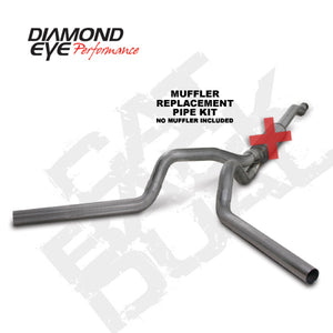 Diamond Eye Performance K4340S-RP Diamond Eye KIT 4in Catback MFLR RPLCMENT PIPE DUAL SS: 03-07 fits FORD 6.0L F250/F350