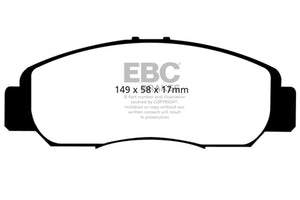 EBC DP21669 06-11 fits Acura CSX (Canada) 2.0 Greenstuff Front Brake Pads
