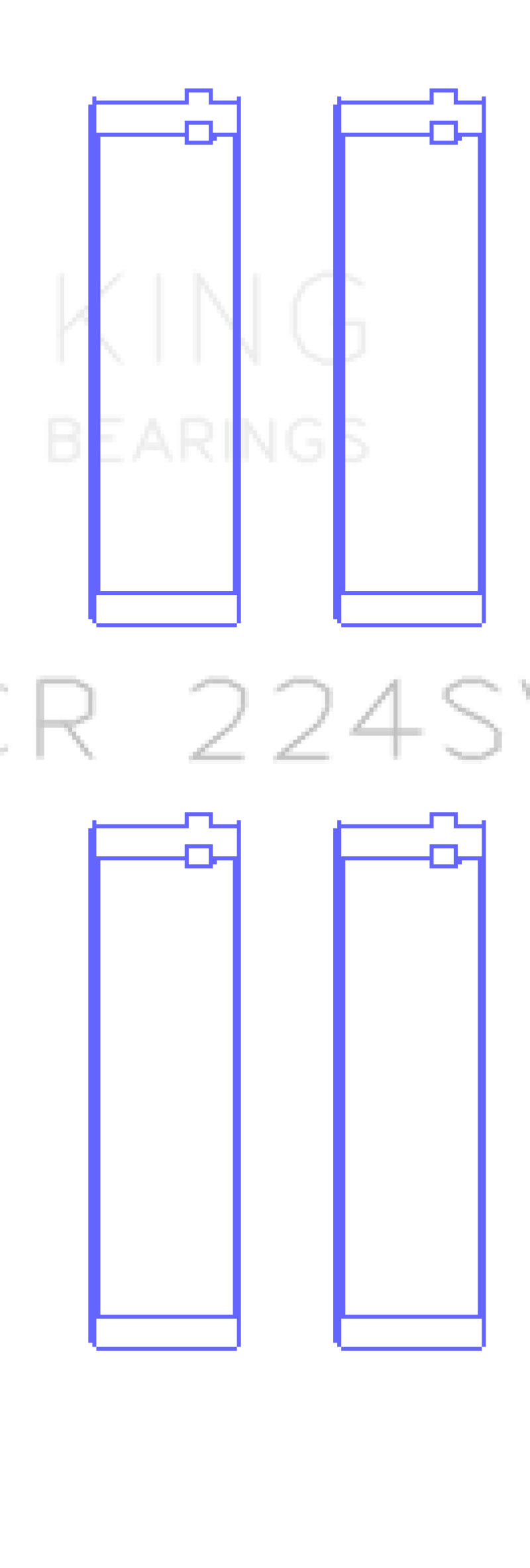 KING KINGCR224SV0.25 fits CR224SV0.25 fits BMW S65B40A / S85B50A (Size +0.25mm)