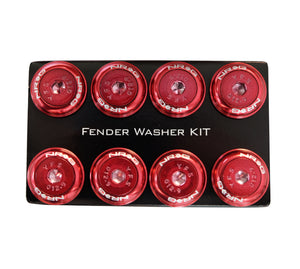 NRG FW-800RD FW-800RD Fender Washer Kit w/Color Matched M8 Bolt Rivets For