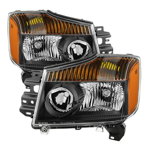 xTune 9033025 fits Nissan Titan 04-15 (08-15 OE Style ) OEM Head Lights set - B