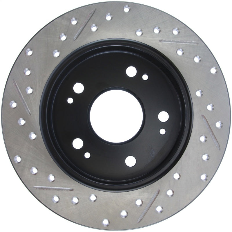 Stoptech 127.40040L 06-09 fits Honda Civic Ex/Si Slotted & Drilled Left Rear Rotor