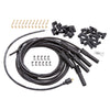 Edelbrock 22700 Spark Plug Wire Set Universal Flex Boots 500 Ohm Resistance 8 65mm Black Wire (Set of 9)
