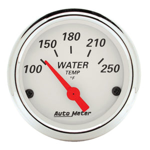 AutoMeter 1337 Autometer Arctic White 2-1/16in 250 Degree Electric Water Temp Gauge
