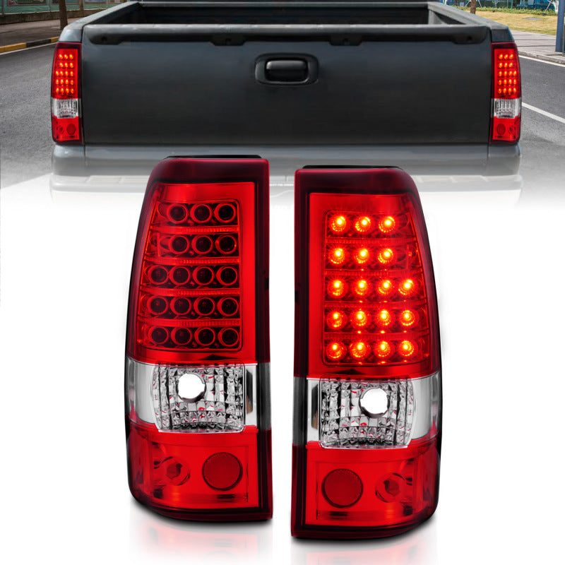 ANZO 311007 2006 fits Chevrolet 03-20 Silverado 1500 LED Taillights Red/Clear