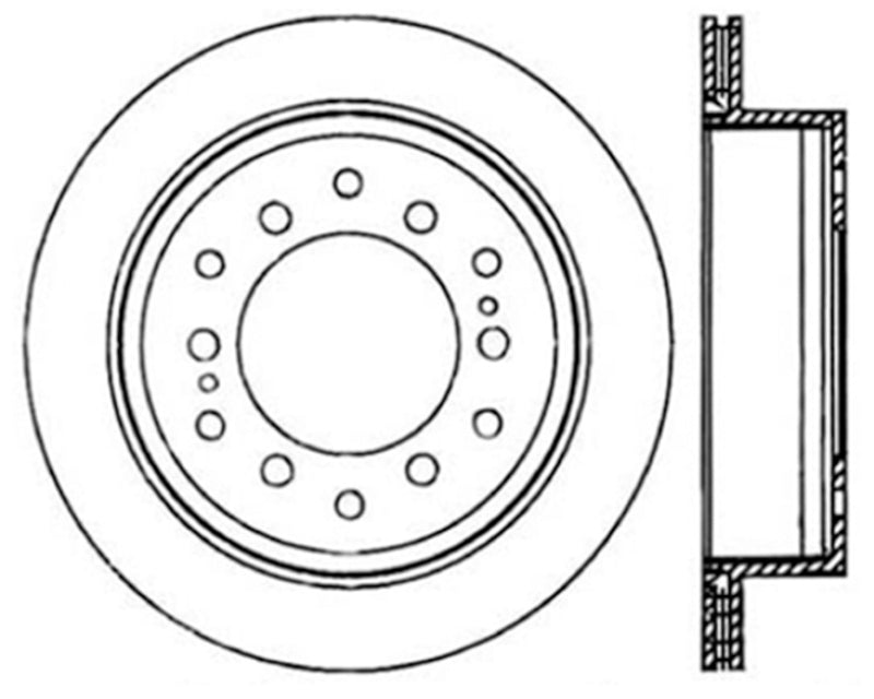 Stoptech 120.44128CRY 03-09 Toyota 4Runner / 05-14 Toyota FJ Cruiser Rear Performance Cryo Brake Rotor