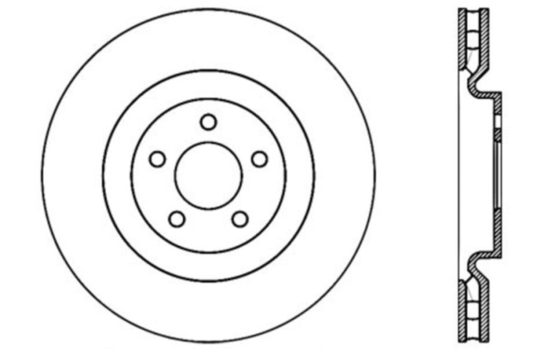 Stoptech 128.61089R Drilled Sport Brake Rotor