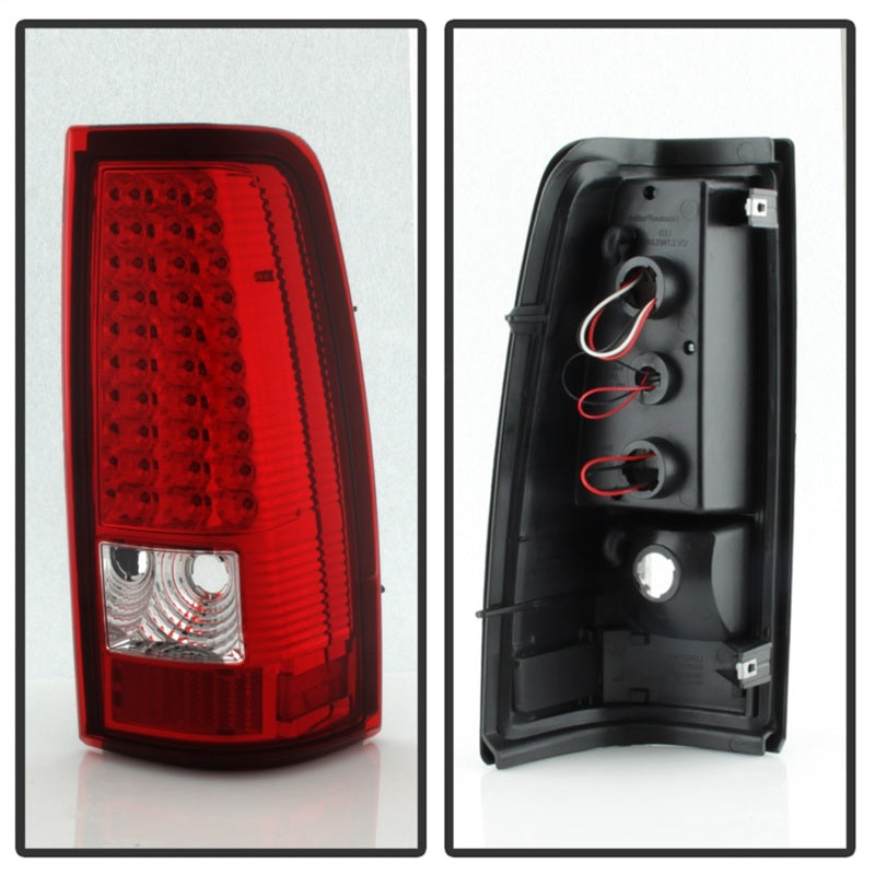 5008787 Xtune fits Chevy 03-06 Silverado 1500/2500/3500 LED Tail Lights Red Cl