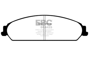 EBC DP21724 13-14 fits Chrysler 200 3.6 Greenstuff Front Brake Pads