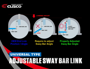 Cusco 00B 318 A30 Universal Adjustable Front Sway Bar End Link Set(305mm-335mm)