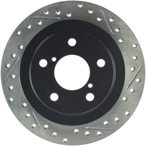 Stoptech 127.47011L 05-06 Saab 9-2X AWD / 02-05 Impreza WRX / 02 WRX STi Slotted & Drilled Left Rear Rotor