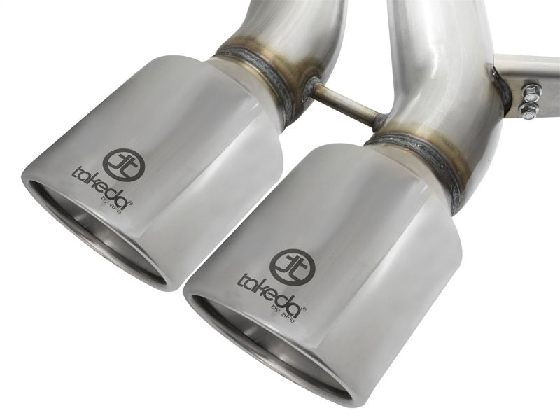 AFE 49-33083-P Takeda 3in 304 SS Cat-Back Exhaust w/ Polished Tips 13-17 fits F