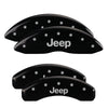 MGP 42020SJEPBK 4 Caliper Covers Engraved Front & Rear 11-18 fits Jeep Grand Che