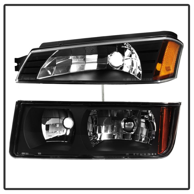 xTune 9040641 02-06 fits Chevy Avalanche w/Cladding OEM Bumper Light & Headligh