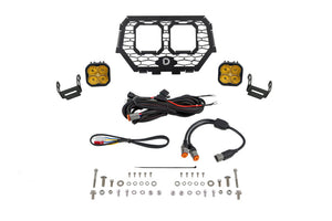 Diode Dynamics DD7858 14-18 Polaris RZR XP Stage Series LED Grille Kit - Sport Yellow Fog