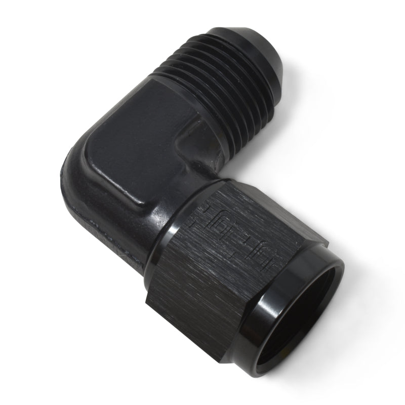 Russell 614807 Performance -8 AN 90 Degree Male AN to Female AN Fitting (Black)