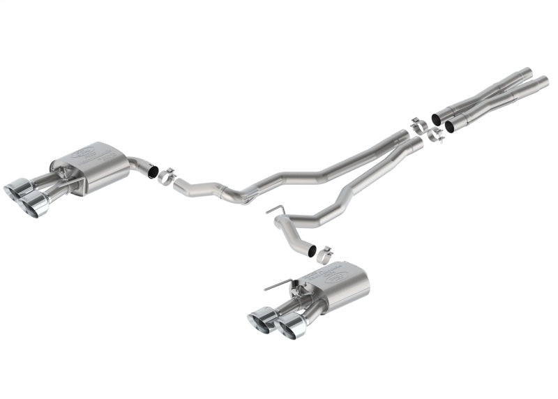 fits Ford Racing M-5200-M5ECVA 2024 Mustang 5.0L GT Extreme Cat-Back Exhaust W/Valance - Chrome Tips