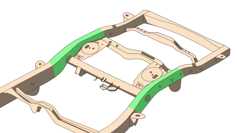 RustBuster RB8420L Rust Buster 2003-2014 fits Toyota 4Runner and FJ Cruiser Over-the-Axle Frame Repair Kit - Left