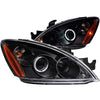 ANZO 121102 2007 fits Mitsubishi 04-20 Lancer Projector Headlights w/ Halo Black (CCFL)