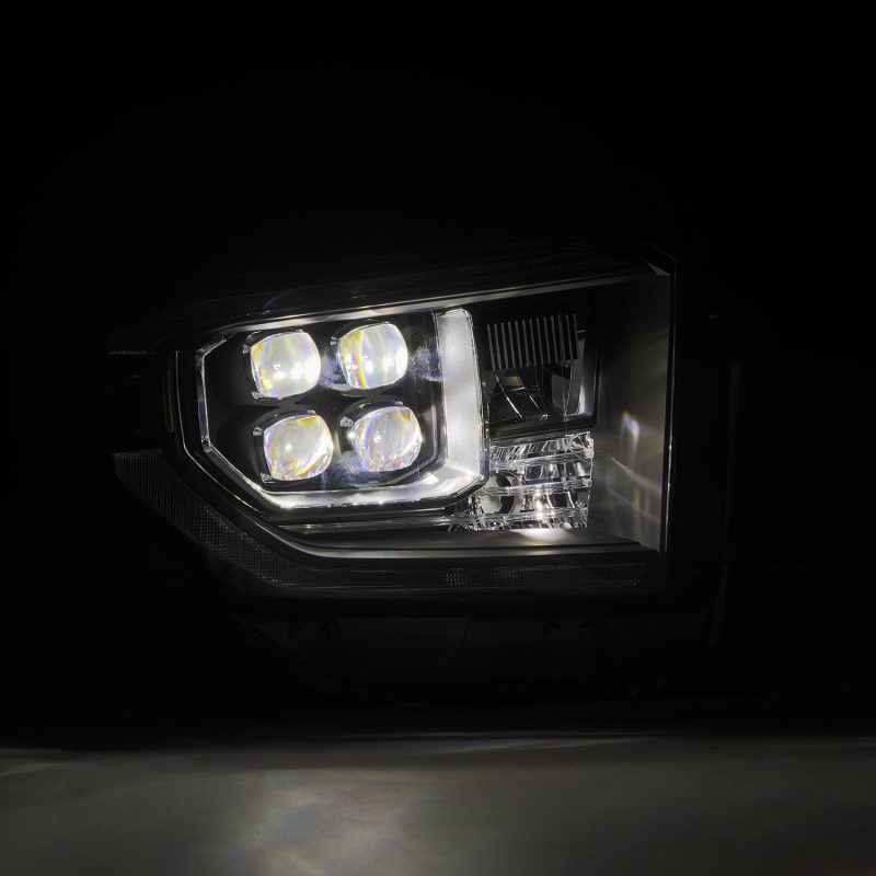 AlphaRex 880833 fits Toyota 14-21 Tundra NOVA-Series LED Proj Headlights Blk w/Actv Light & Seq. Sig + DRL