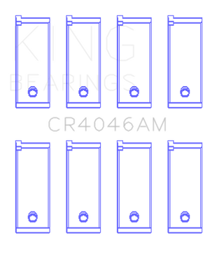 King CR4046AM0.75 fits Acura D16A1 (Size STD) Rod Bearing Set (Size +0.75)