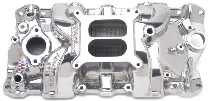 Edelbrock 71011 Perf RPM Manifold Polished