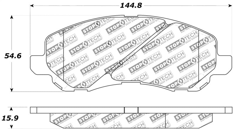 Stoptech 309.0866 Performance 07-10 Jeep Compass/Patriot / 01-09 Mitsubishi Eclipse Front Brake Pads