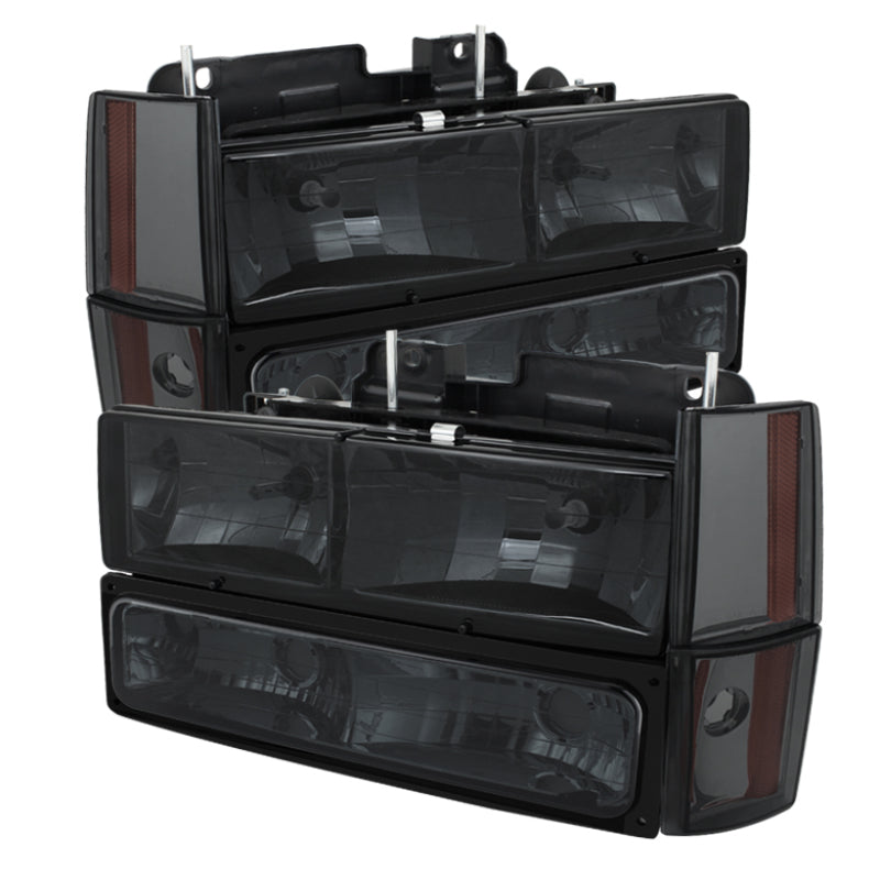 5073525 Xtune fits GMC 92-93 Yukon Crystal Headlights w/ Corner & Bumper Smoke