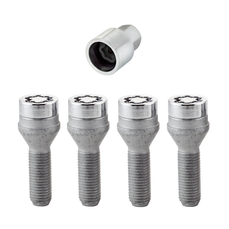 McGard 27015 Wheel Lock Bolt Set - 4pk. (Cone Seat) M12X1.5 / 17mm Hex / 31.7mm Shank Length - Chrome