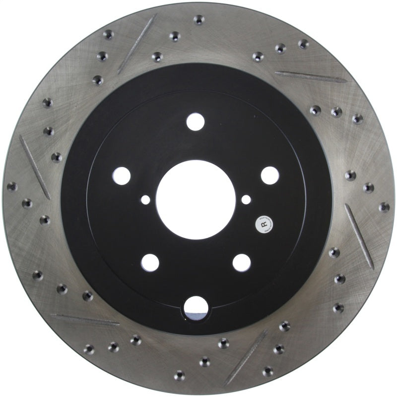 Stoptech 127.47030R 08+ fits Subaru STI (Will Not Fit 05-07) Slotted & Drilled Sport Brake Rotor