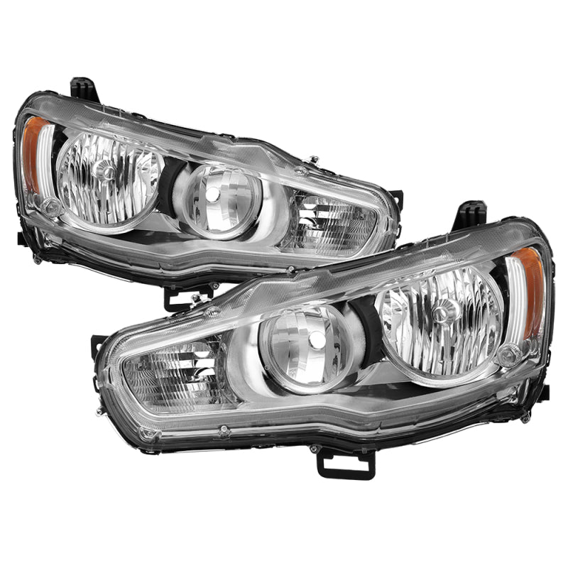 xTune 9937477 fits Mitsubishi Lancer 08-15 OE Style Headlights - ALL Chrome HD-
