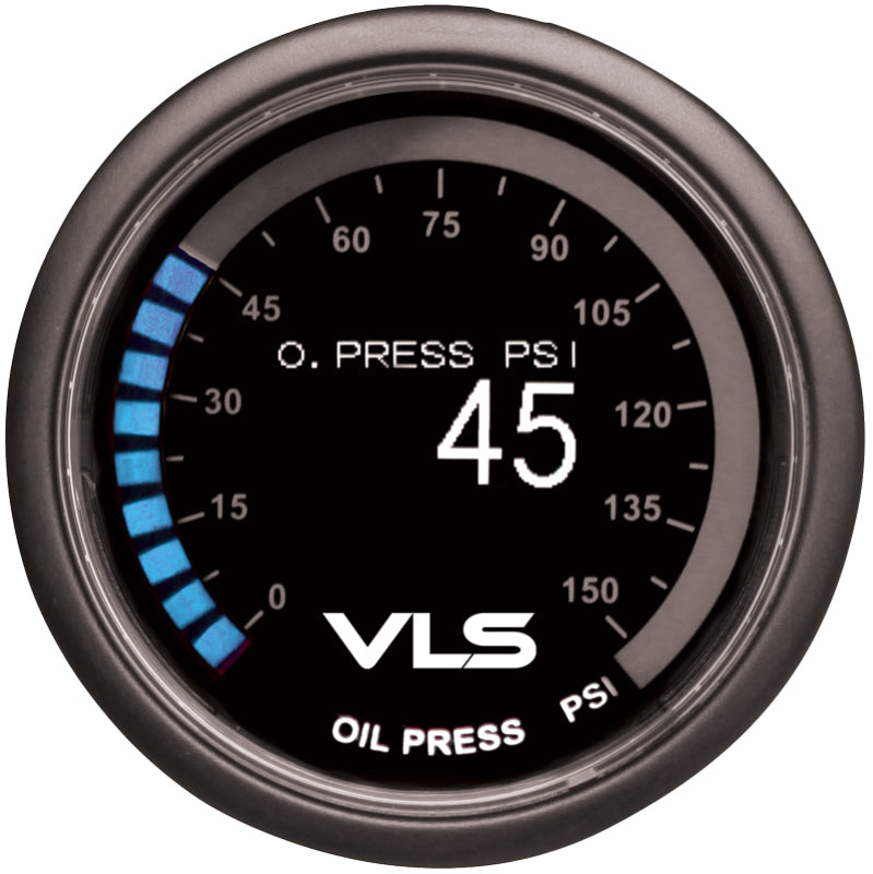 Revel 1TR1AA004R VLS 52mm 0-150PSI Digital OLED Oil Pressure Gauge