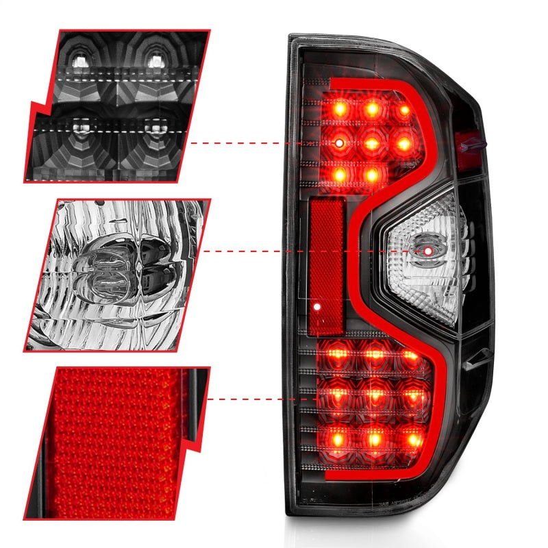 ANZO 311233 2015 fits Toyota 14-20 Tundra LED Taillights Black