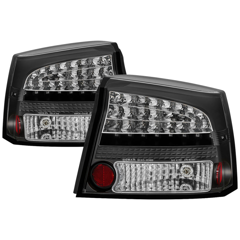 Spyder 5002273 fits Dodge 06-08 Charger LED Tail Lights Black ALT-YD-DCH05-LED-