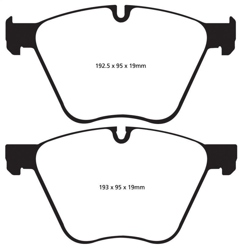 EBC DP22007 10+ fits BMW 760 6.0 Twin Turbo (F01) Greenstuff Front Brake Pads