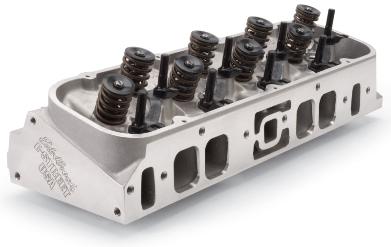 Edelbrock 50459 Cyl Head E-Street BB fits Chevy Oval Port Complete Single