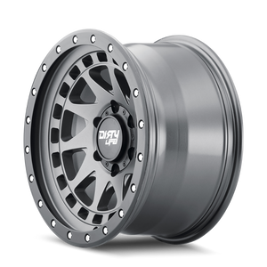Dirty Life 9311-7983MGT12 9311 Enigma Pro 17x9/6x139.7 BP/-12mm Offset/106mm Hub Satin Graphite Wheel - Beadlock