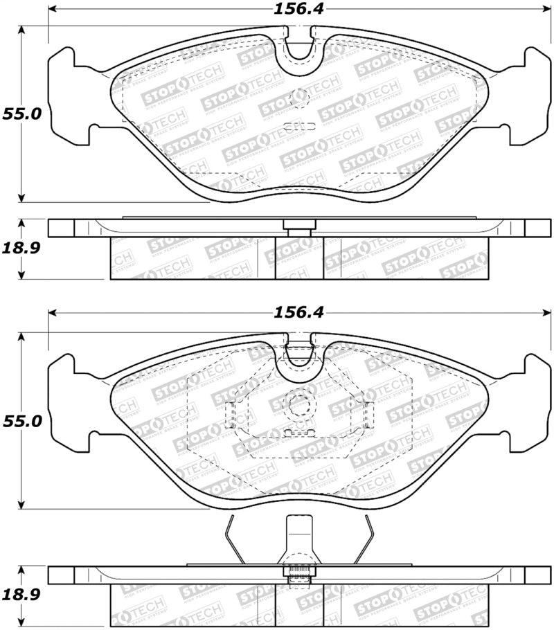 Stoptech 308.0403 Street Brake Pads
