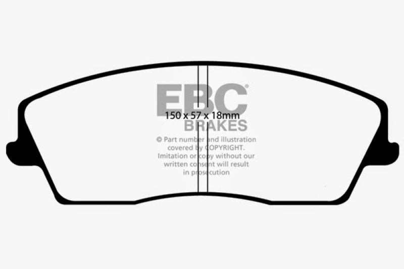 EBC DP21723 fits Chrysler 05-09 300 2.7 Greenstuff Front Brake Pads