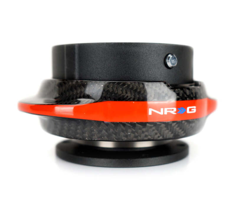 NRG SRK-220BK-CF/RD Quick Release Gen 2.2 - Black Body / Carbon Fiber Red Ring