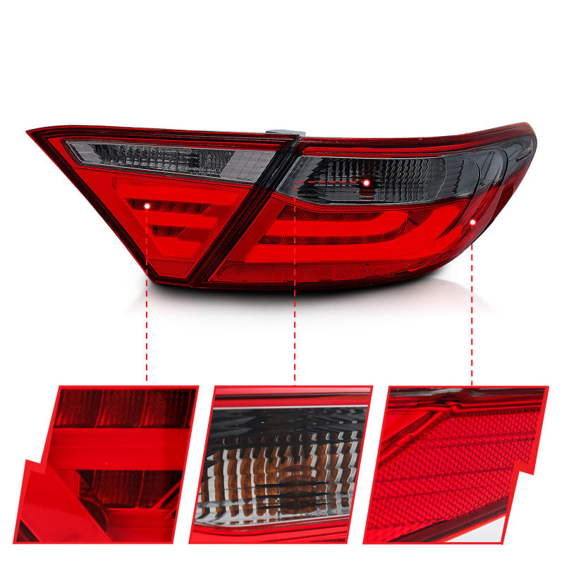 ANZO 321336 2016 fits Toyota 15-20 Camry LED Taillights Smoke