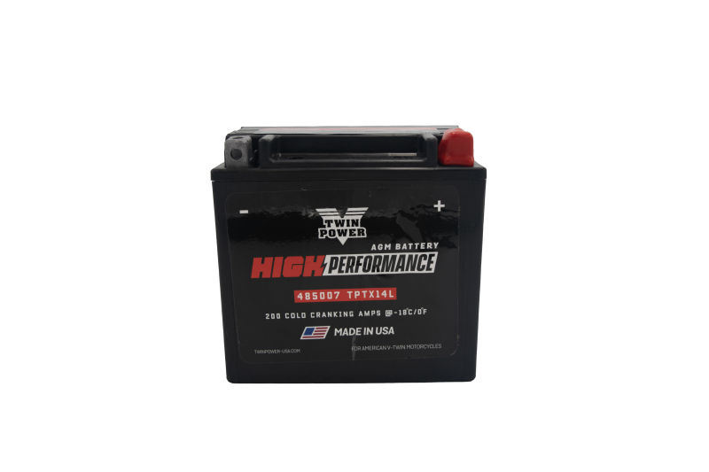 Twin 485007 Power YTX-14L High Performance Battery Replaces H-D 65958-04 Made in USA