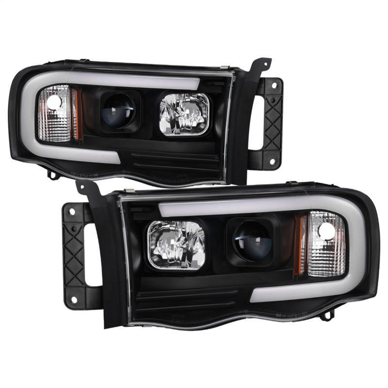 Spyder 5084606 fits Dodge 02-05 Ram 1500 Light Bar Projector Headlights - Black
