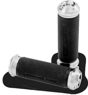 Performance 0063-2043-CH Machine Handle Grip Set - Apex Cable - Chrome