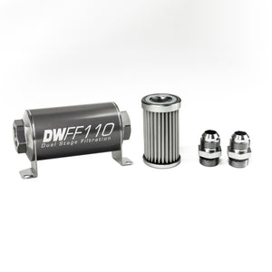 DeatschWerks 8-03-110-005K-10 Stainless Steel 10AN 5 Micron Universal Inline Fu