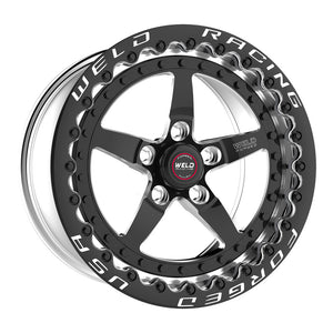 Weld  91HB7110B77F star RT 17x11 / 5x4.75mm BP / 7.7in. BS Black Wheel - Black S
