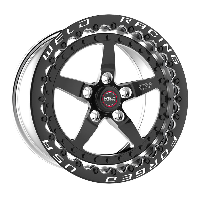 Weld  91HB7110B77F star RT 17x11 / 5x4.75mm BP / 7.7in. BS Black Wheel - Black S