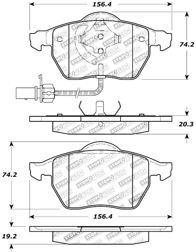 Stoptech 309.084 Performance Brake Pads